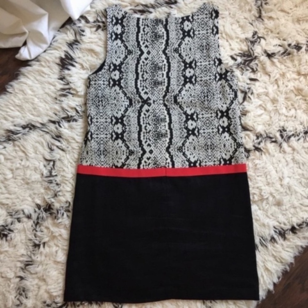 Loft 100% Linen Python Color Block Dress - Picture 3 of 6